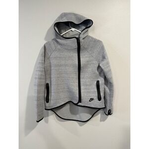Nike Tech Fleece Full Zip Hoodie Gray Heather Women's Small Thumbholes
